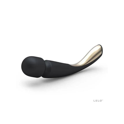Smart Wand 2 Large Black cordless massager with flexible head and 8 vibration functions for personalized relaxation and stress relief.