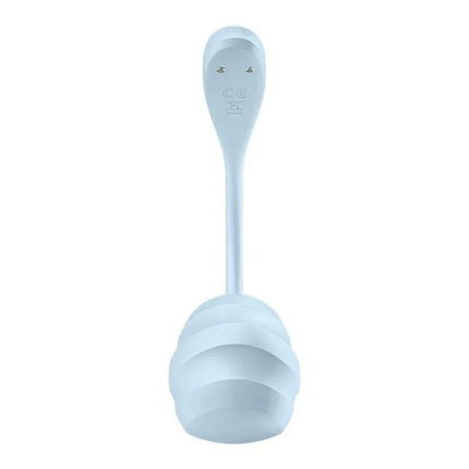 Smooth Petal Panty Vibrator with APP Blue - waterproof, USB rechargeable stimulator.