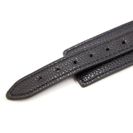 Close-up of Snake Pattern Collar with Leash in black snakeskin texture, showcasing quality material and adjustable design.