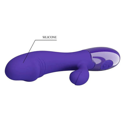 Purple Snappy-Youth Rabbit Vibrator Dual Motor with silicone body for enhanced G-spot and clitoral stimulation.