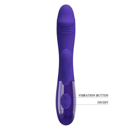 Snappy-Youth Rabbit Vibrator Dual Motor in purple with vibration buttons, designed for G-spot and clitoral stimulation.