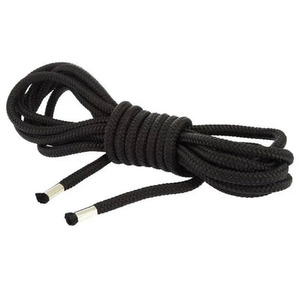 Coiled Soft Bondage Cord by Rimba for Shibari and erotic play, made from soft yet strong 100% nylon, ideal for beginners and pros.