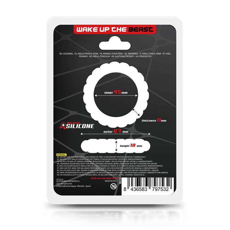 Solid Silicone Cock Ring 4.5 cm - secretsextoys.store