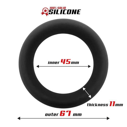 Solid Silicone Cock Ring 4.5 cm, 100% silicone, dimensions displayed