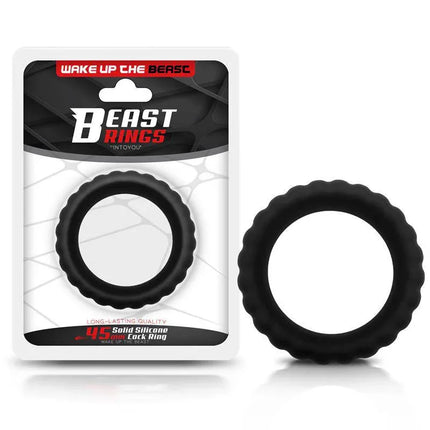 Solid Silicone Cock Ring 4.5 cm by Beast Rings, a durable and body-safe accessory for enhanced intimacy and longer-lasting performance.