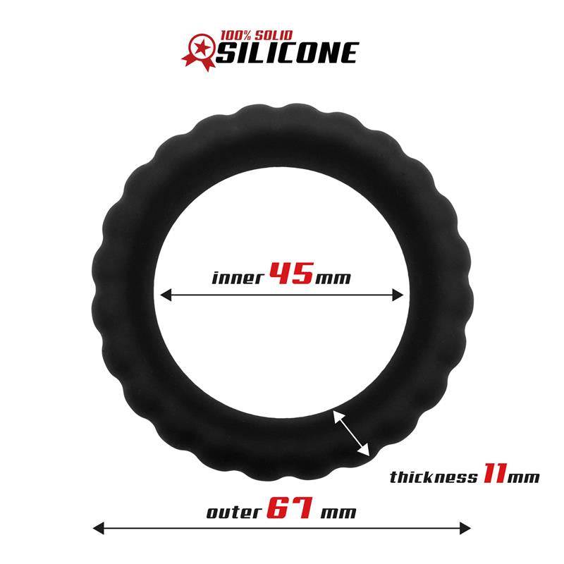 Solid Silicone Cock Ring 4.5 cm - secretsextoys.store