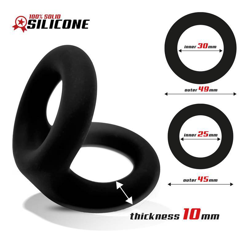 Solid Silicone Double Penis Ring 2.5 / 3 cm - secretsextoys.store