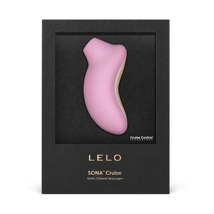 Sona Cruise Clitoris Sucker Pink in packaging by LELO, a premium clitoral stimulator using sonic waves and Cruise control for powerful orgasms.