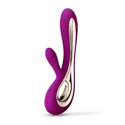 SORAYA 2 Deep Rose luxury personal massager with dual stimulation and medical-grade silicone in elegant design
