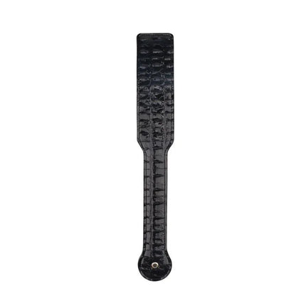 Spanking Paddle Punish Me made from black PU material, featuring an ergonomic handle for a secure grip during intimate moments.