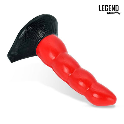 Sphereon Liquid Silicone Dildo 20 cm with bold, fantasy design in vibrant red from Legend Dildos line, body-safe and easy to clean.