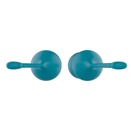 Spheres Set of 2 Kegel Balls in teal, made from premium silicone, for progressive pelvic floor training and strengthening.