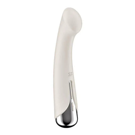 Spinning G-Spot 1 Vibe and Rotator Beige vibrator with rotating and vibrating features for targeted G-spot stimulation.