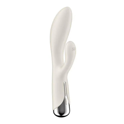 Spinning Rabbit 1 White premium rabbit vibrator with soothing vibrations and enticing rotation for unparalleled solo pleasure.