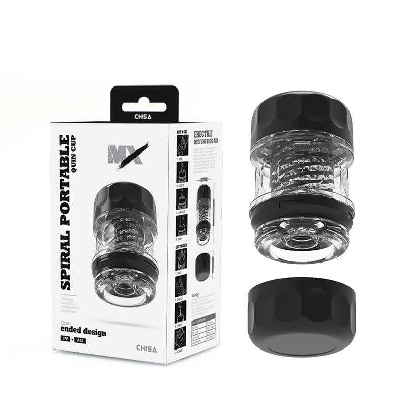 Spiral Portable Quin Cup Masturbator with Suction - secretsextoys.store