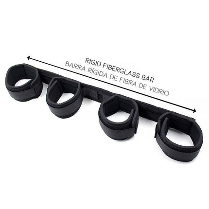 Spreader Bar with Rigid Bar and Soft Cuffs - premium BDSM accessory for stable and comfortable restraint by Latetobed.