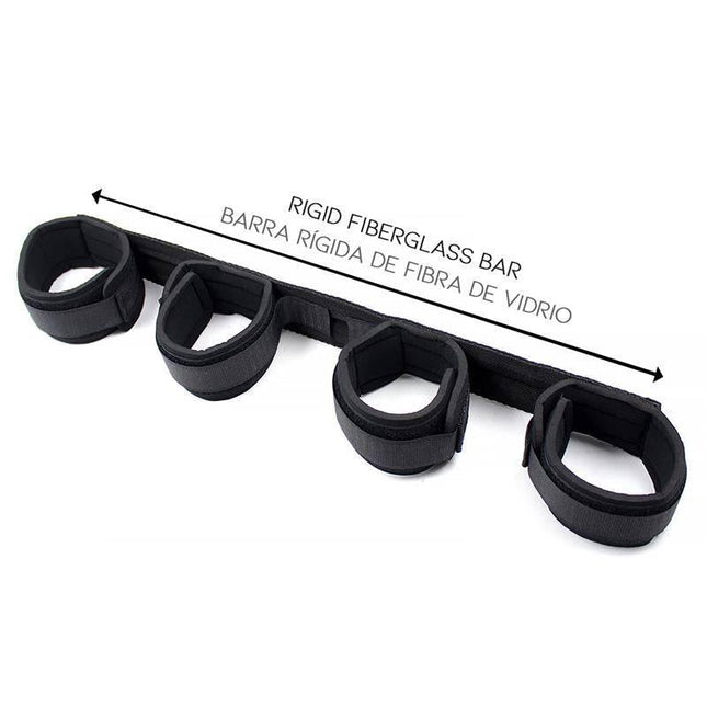 Spreader Bar with Rigid Bar and Soft Cuffs - premium BDSM accessory for stable and comfortable restraint by Latetobed.