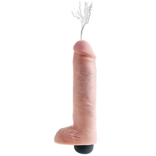 Squirting Reaslitic Dildo with Testicles 10 featuring lifelike design and squirting action for adult pleasure, handcrafted for authenticity.