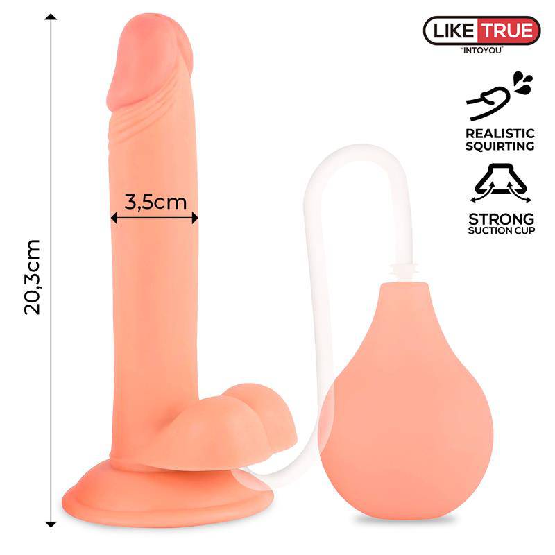Squirtz Squirting Realistic Dildo 8 - 20.3 cm - secretsextoys.store