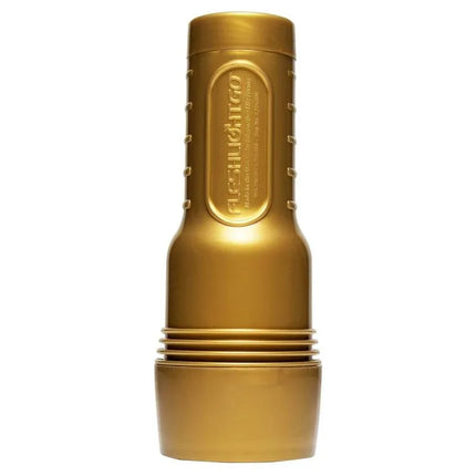 Stamina Go Training Lady Vagina, compact discreet masturbator for stamina training and enhanced performance, gold color.