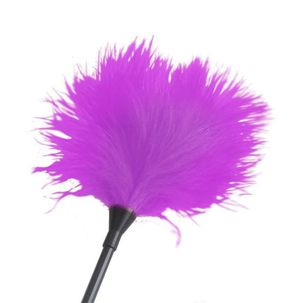 Starters Bondage Set 4 Pieces Purple featuring a purple feather tickler for beginners.