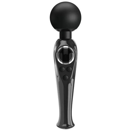 Stavros Digital Screen Black Massager with ergonomic design and broad massage head for targeted muscle relief at home or on the go.