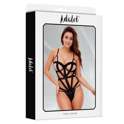 Stella Teddy lingerie by Adalet in a black fashion-forward design for confidence and comfort.