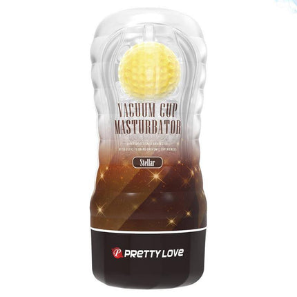 Stellar Ball-Rolling Masturbator Cup Yellow - Premium Solo Pleasure Toy for Realistic and Intense Stimulation