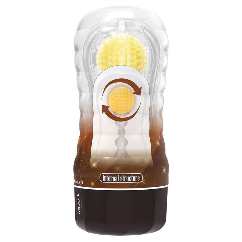 Stellar Ball - Rolling Masturbator Cup Yellow - secretsextoys.store