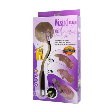 Stimulator 4 Sleeves in packaging with multiple latex-free attachments for versatile pleasure and targeted stimulation.