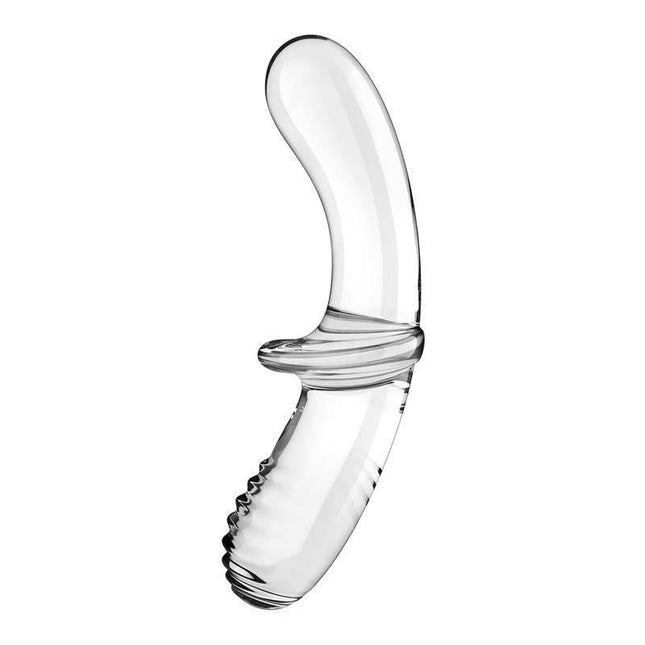 Stimulator Double Crystal Hot and Cold Clear borosilicate glass dildo for anal and vaginal exploration