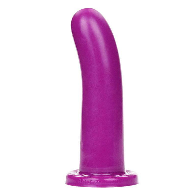 Stimulator Holy Dong 6 Liquid Silicone Purple dual-spot stimulator for P-spot and G-spot pleasure in premium body-safe material.