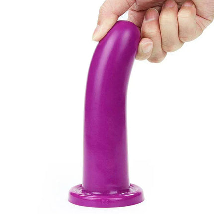 Stimulator Holy Dong 6 Liquid Silicone Purple flexible dual-spot stimulator for P-spot and G-spot pleasure, body-safe material