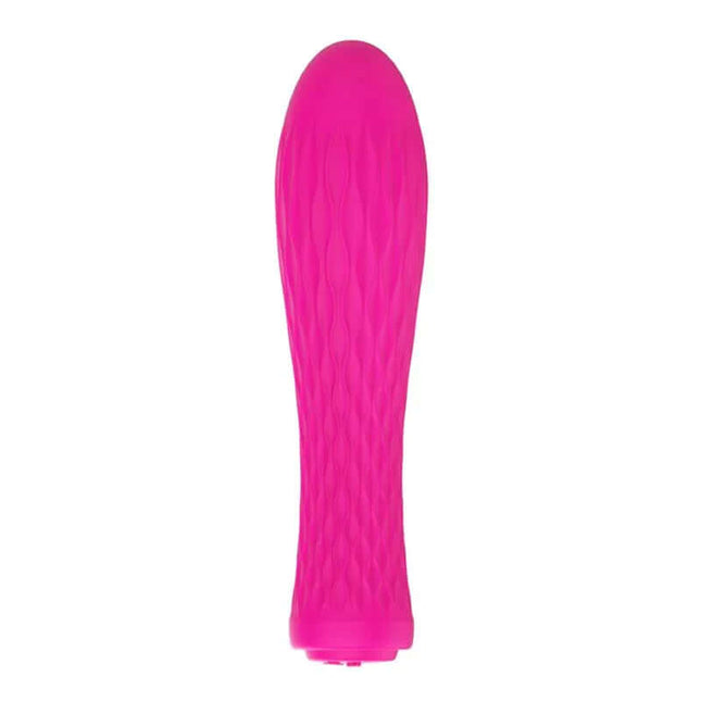 Stimulator Ian Fuchsia - Powerful pink massager with 20 vibration functions and velvety texture for enhanced G-spot stimulation.