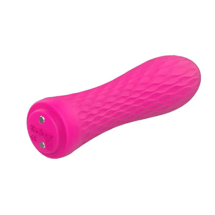 Stimulator Ian Fuchsia massager with 20 vibration functions and easy one-button control in a velvety finish