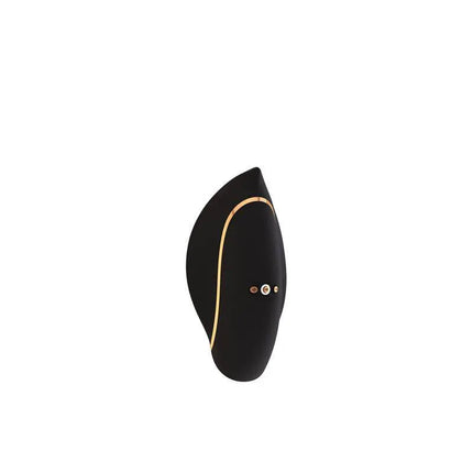 Stimulator Minu Black luxury lay-on vibrator with unique design and 10 vibration patterns for clitoral pleasure.