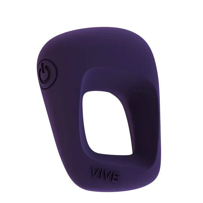 Stimulator Senca Purple by Vive featuring ergonomic silicone design and 10 vibration patterns for enhanced pleasure.