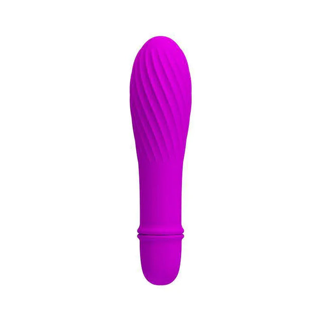 Stimulator Solomon Purple with 10 vibration functions in sleek ergonomic design, compact purple vibrator for personal wellness.