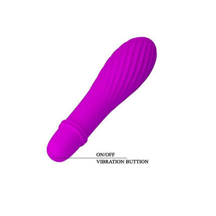 Stimulator Solomon Purple vibrator with ergonomic design and 10 vibration functions, featuring a sleek purple finish for personal wellness.