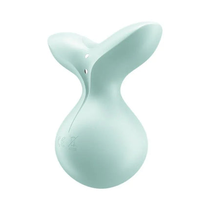 Mint-colored Stimulator Viva la Vulva 3 for clitoral stimulation with rounded tip and 12 vibration functions.