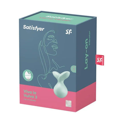 Stimulator Viva la Vulva 3 Mint in packaging, featuring a modern design for precise clitoral stimulation with 12 vibration functions.