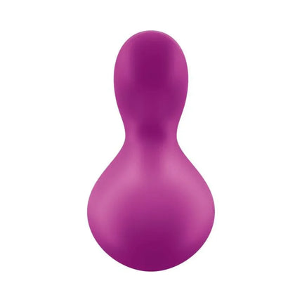 Stimulator Viva la Vulva 3 Violet clitoral stimulator, ergonomic silicone design, with rounded tip and wide base, in vibrant violet color.