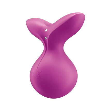 Stimulator Viva la Vulva 3 Violet ergonomic silicone clitoral stimulator with 12 vibration functions and comfortable grip