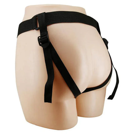 Strap-on Harness Love Spell adjustable nylon harness shown on mannequin for secure fit