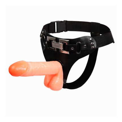 Strap-On with Dildo 15,7 cm, realistic design, lifelike features, perfect for couples and solo adventures, enhances intimate moments.