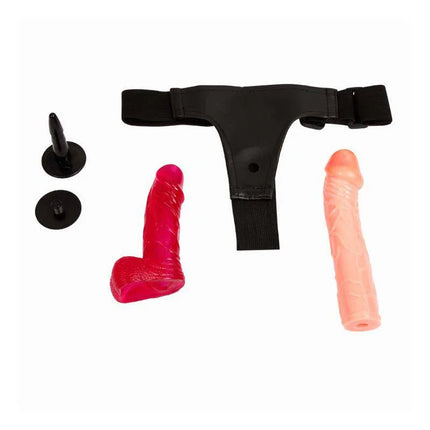 Strap-On with Dildo 20 cm featuring two realistic dildos and adjustable harness for versatile pleasure