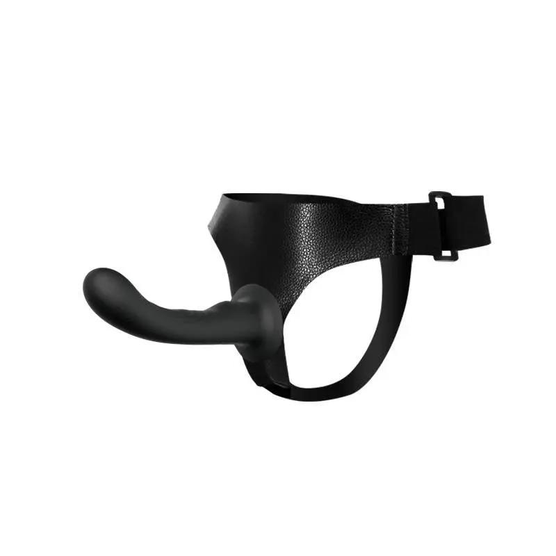 Strap - on with Silicone Dildo Black - secretsextoys.store