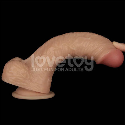 Lovetoy realistic dildo with suction base for adult use