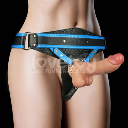 Strap On with Vibrating Dildo 8.5 - Realistic, Rechargeable Strap-On Harness for Versatile Pleasure