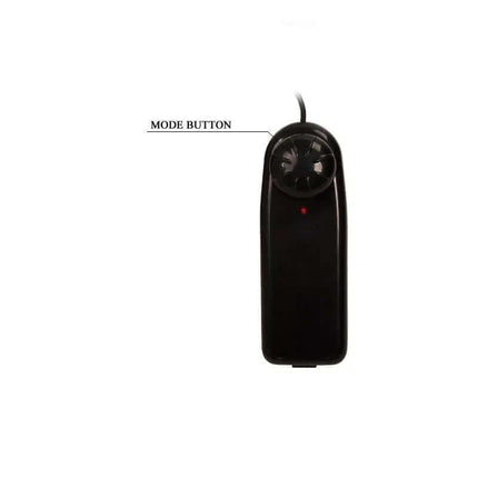 Remote control for Strap-on with Vibrating Hollow Dildo Mens Pants featuring mode button for customizable vibrations.